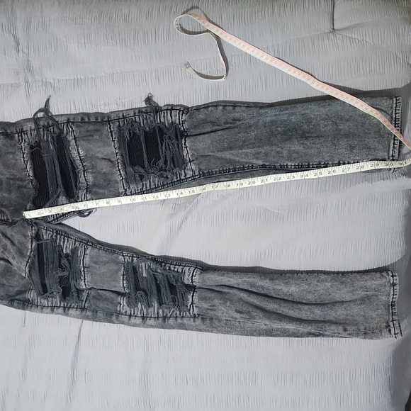 H&M Charcoal gray biker jeans size34 - Picture 2 of 4